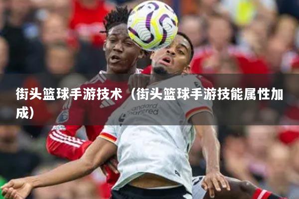 街头篮球手游技术（街头篮球手游技能属性加成）