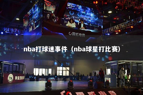 nba打球迷事件（nba球星打比赛）